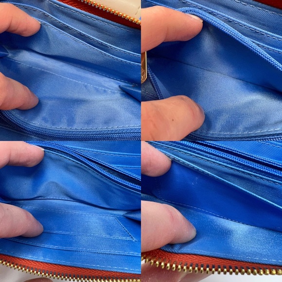 Spartina 449 Blue Boheme Yacht Club Elephant Paisley Canvas Leather Wallet - Picture 7 of 11